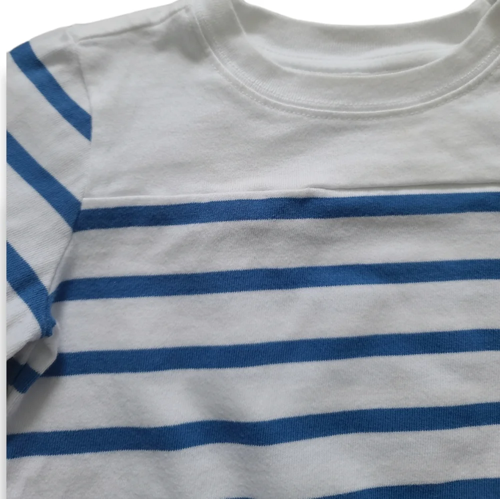 Janie & Jacks Baby Boys Blue Striped Long Sleeve Tee - Picture 4 of 5